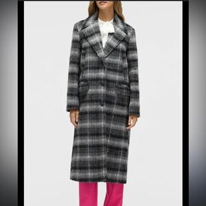 NWT NVLT Oversize Plaid Notch Lapel Coat